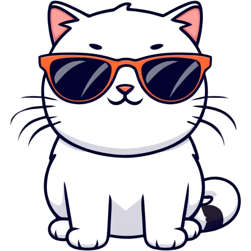 Cat with sunglasses emoji