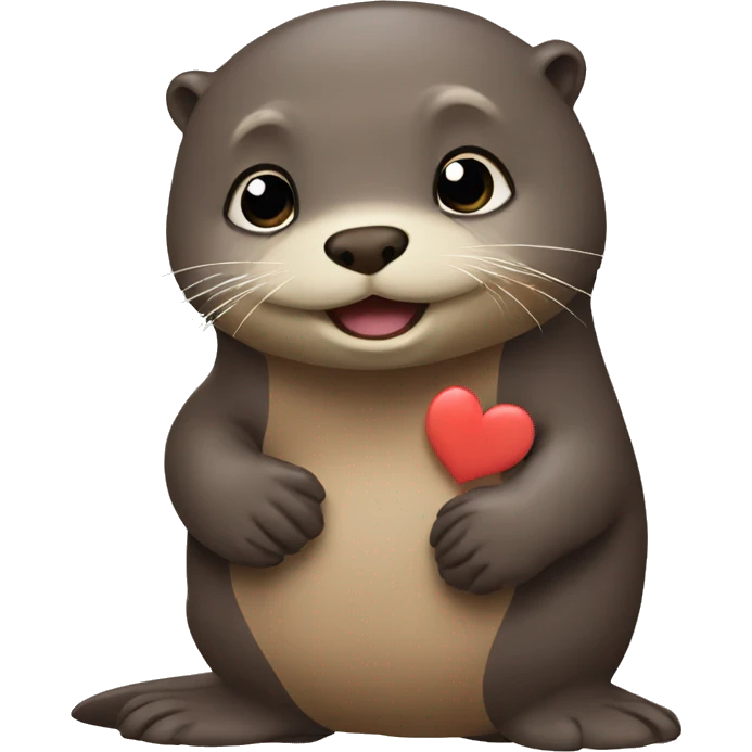 Otters saying i love you emoji