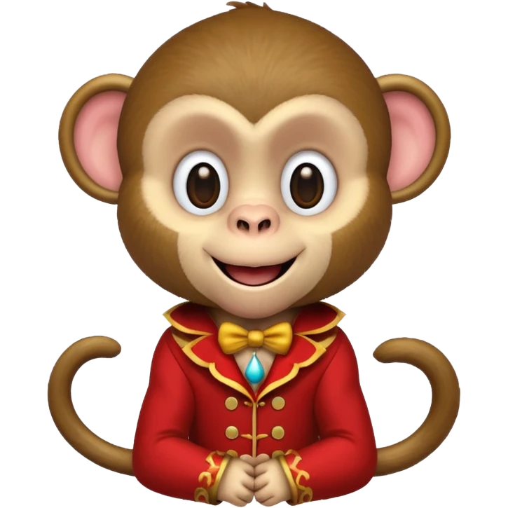 circus monkey wear red clothes emoji