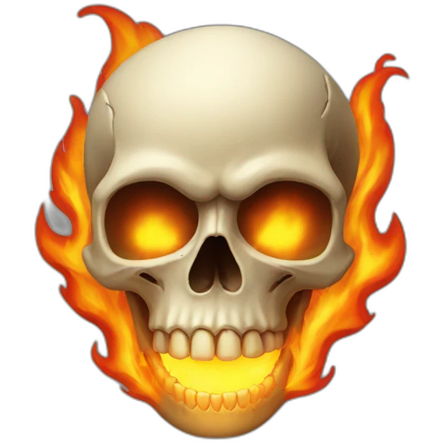 Skull fire emoji