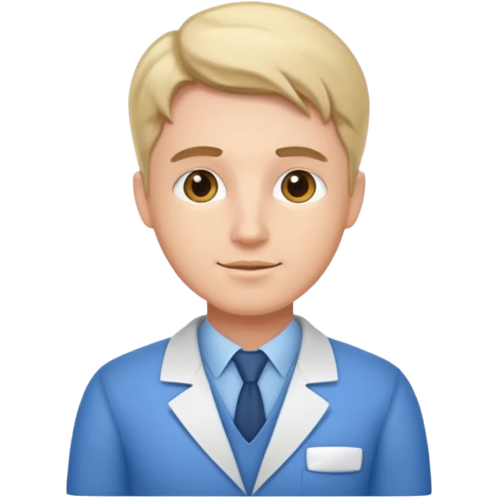 Cute therapist man emoji