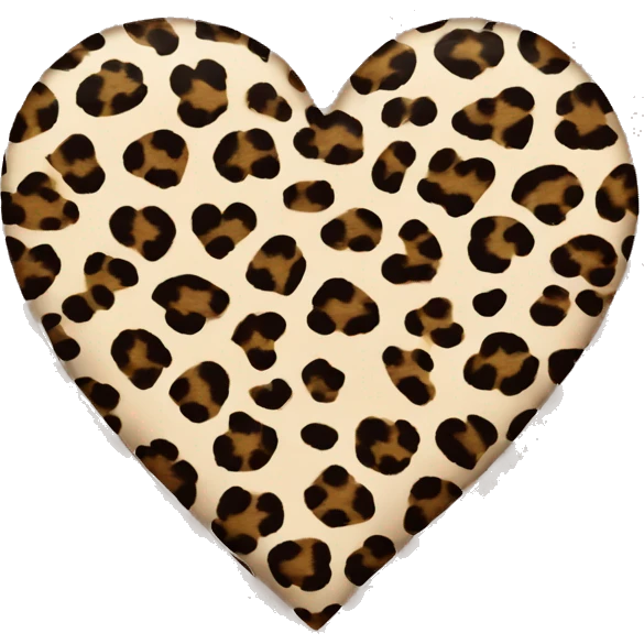 heart with a leopard print patern emoji