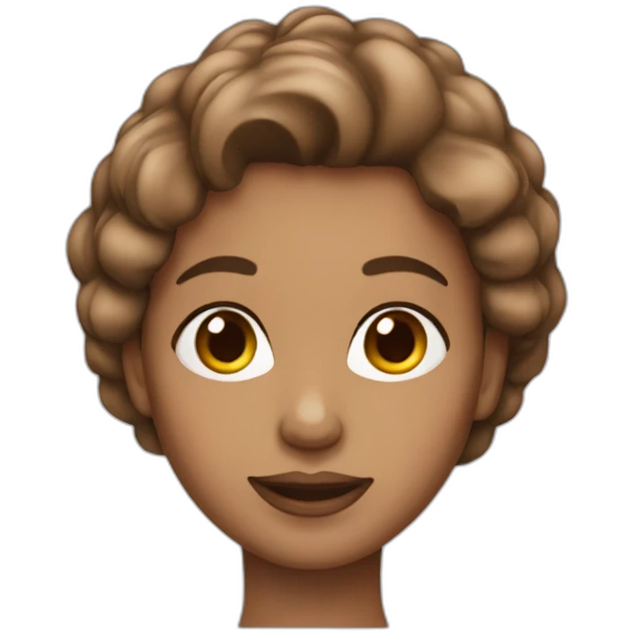 Teresa brown hair larg emoji