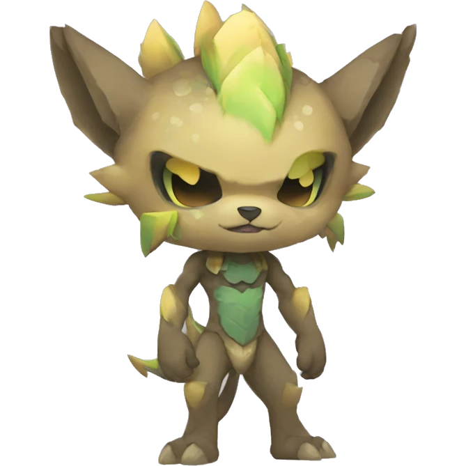 a anthro chibi-style rock-type-ground-type Fakémon-hybrid full body emoji