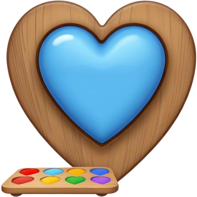 blue heart with a palette emoji