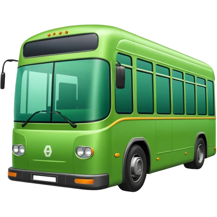 green electric bus with a large green euro bill, no text on the bus emoji