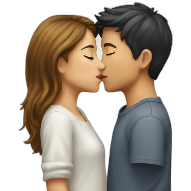 Boy girl kiss emoji