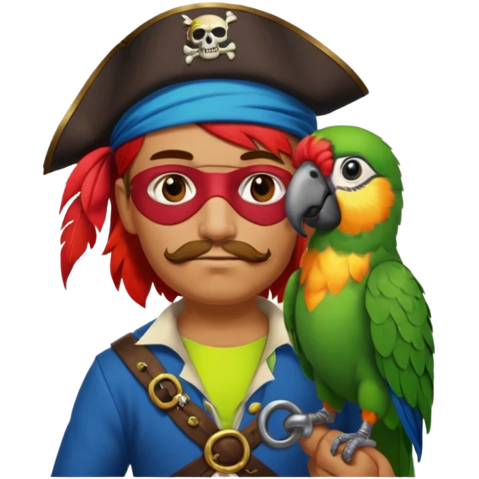 pirate and parrot emoji