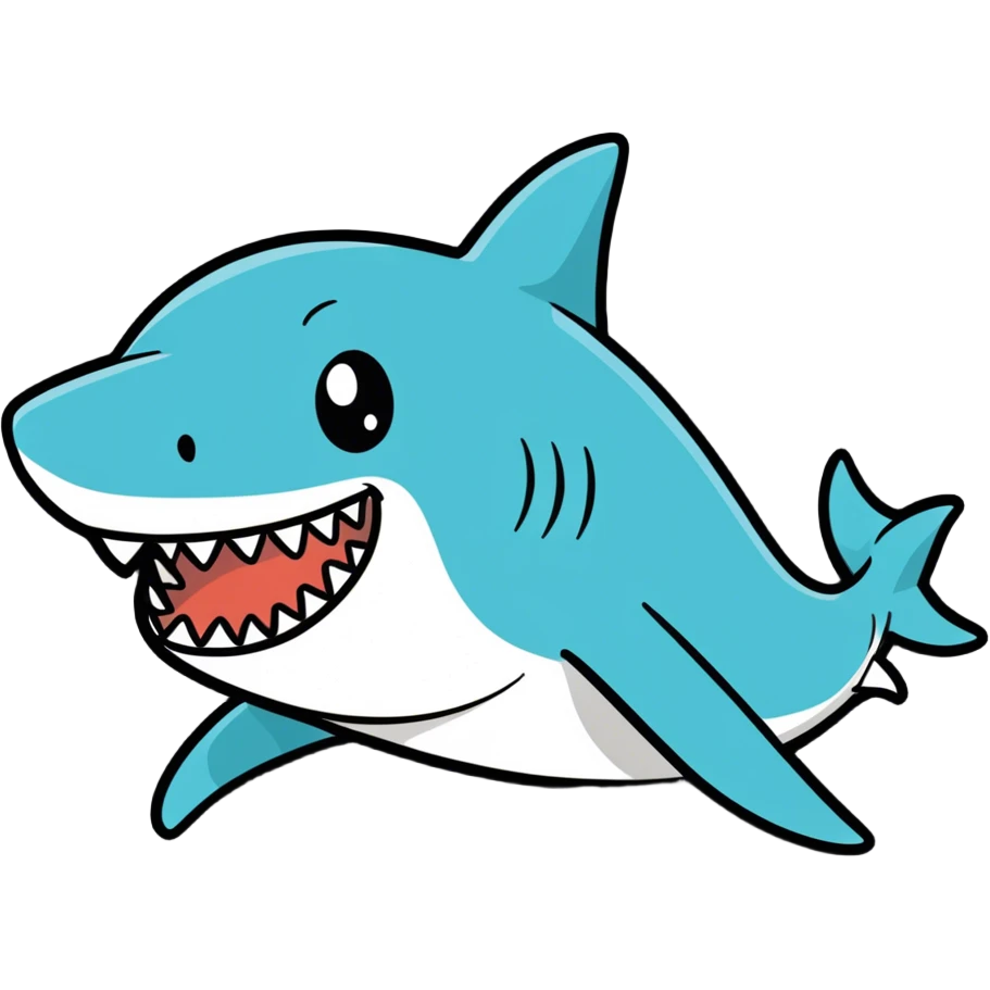 Shark who say « Thank you for your attention » emoji