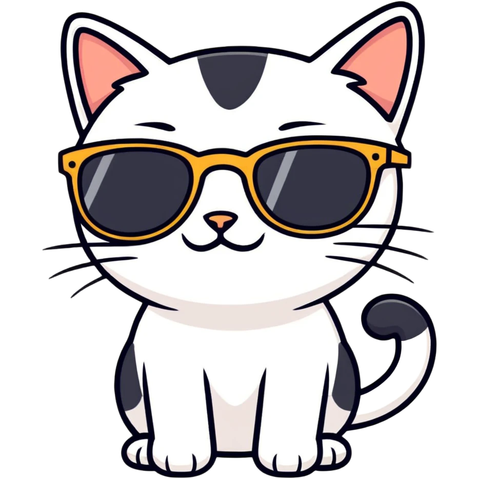 Cat with sunglasses emoji