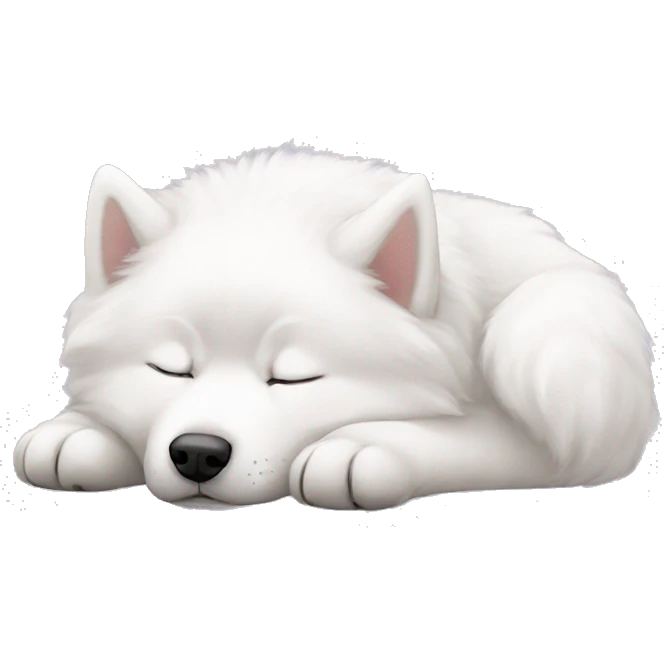 Samoyed sleeping  emoji