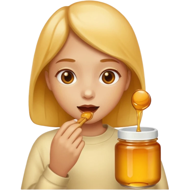 eating honey emoji