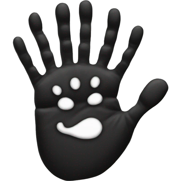 Black handprint  emoji