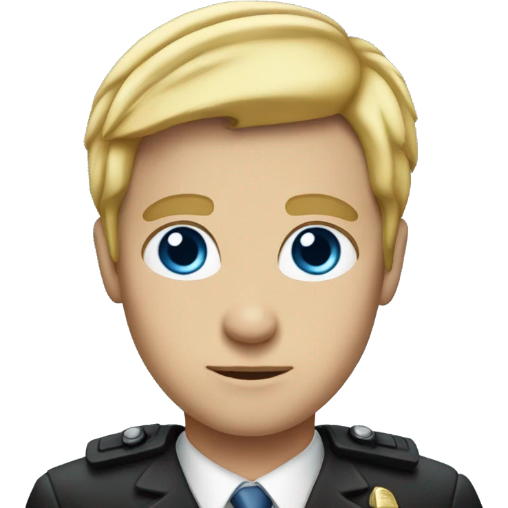 prosecutor with blond hair and blue eyes emoji