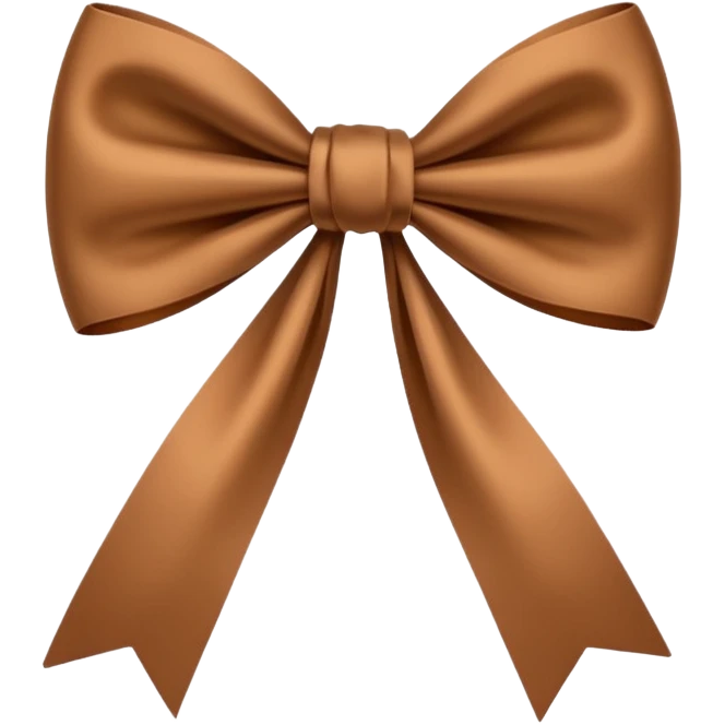 Brown thin bow emoji
