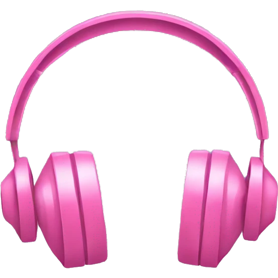 Headphones with pink bows emoji
