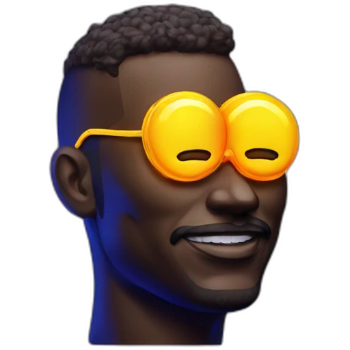 Juicy booty neon sign style man emoji