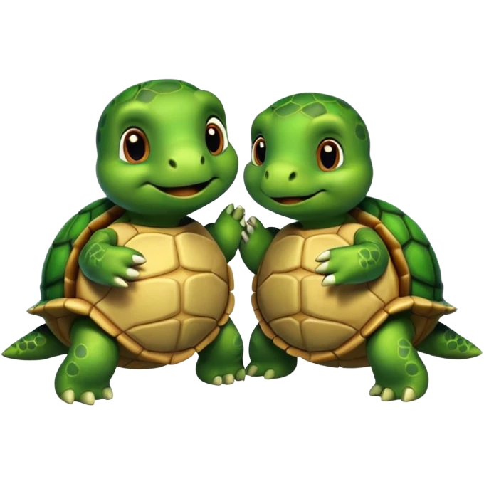 Turtle best friends having a conversation  emoji