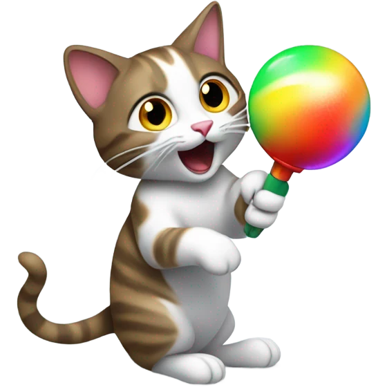Cat with game emoji