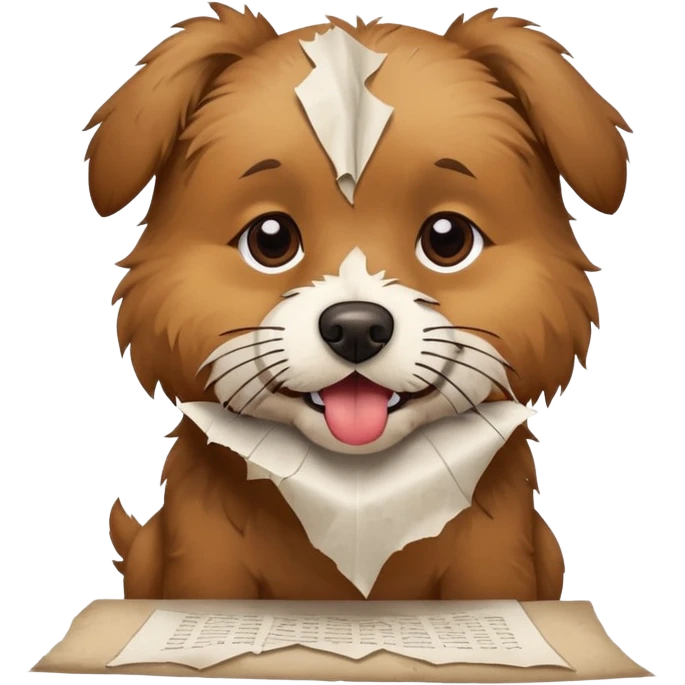 Dog eat homework emoji