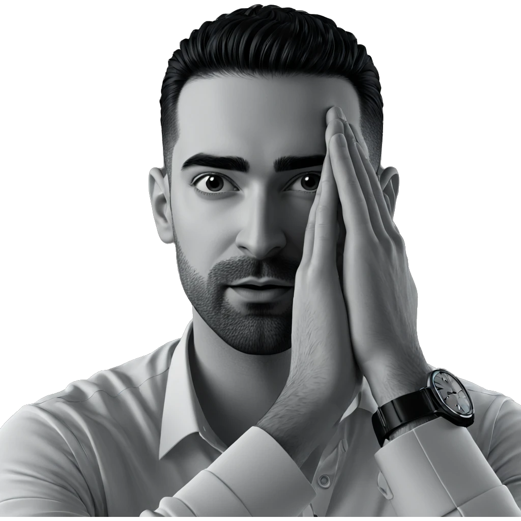 monochrome portrait of a man emoji