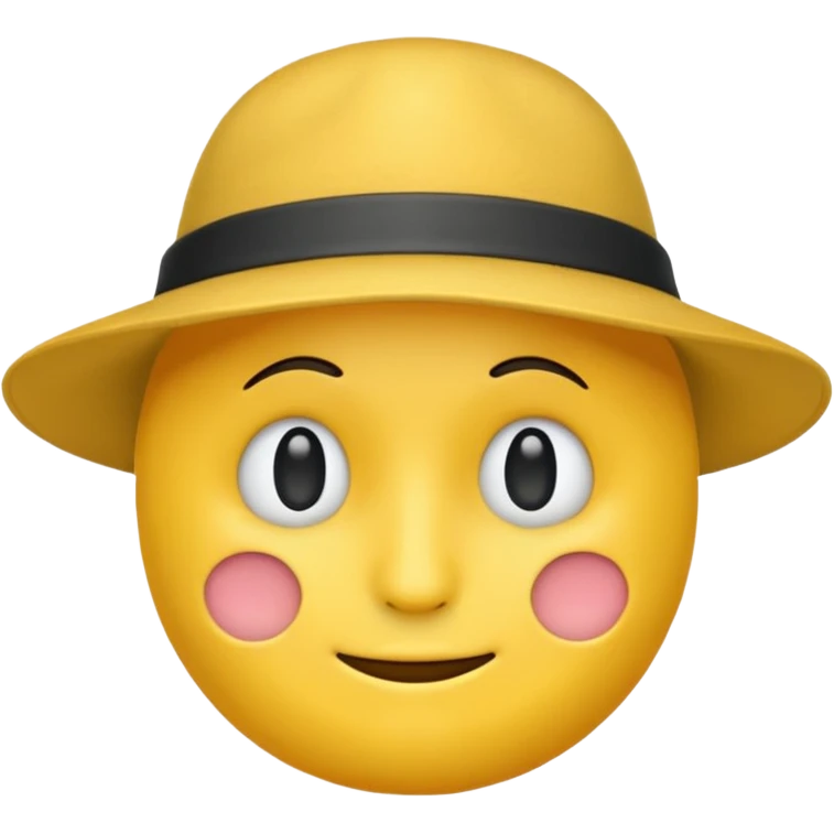 an emoji with no face with a hat on emoji
