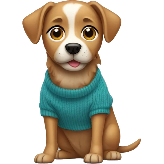 Dog wearing a Pullover emoji