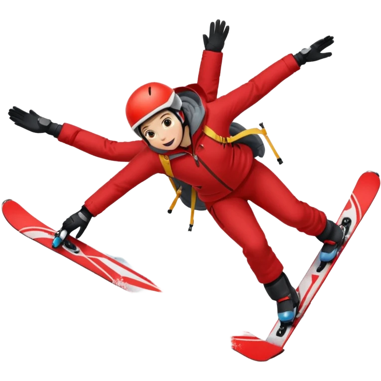 A skier crashing emoji
