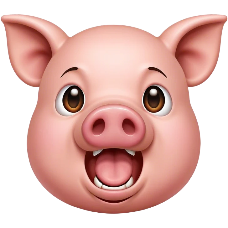 pig shouting “noooooo” emoji