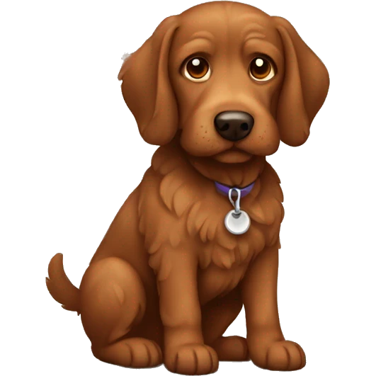 Brown doodle dog emoji