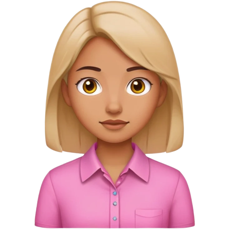 girl in pink collared shirt emoji