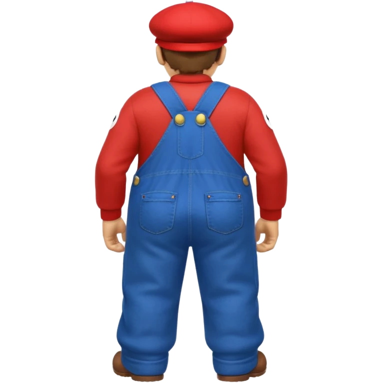 back view of super mario with huge massive buttcheeks  emoji
