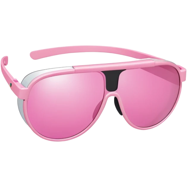 simplified pink visor sunglasses, minimalist Y2K aesthetic emoji