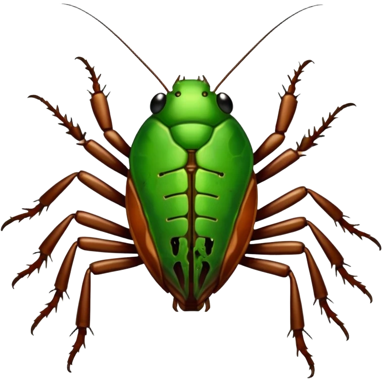 Zombie cockroach in oggye emoji