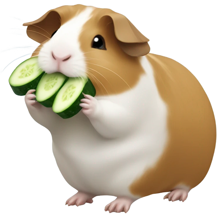 Guinea Pig eating cucumber  emoji