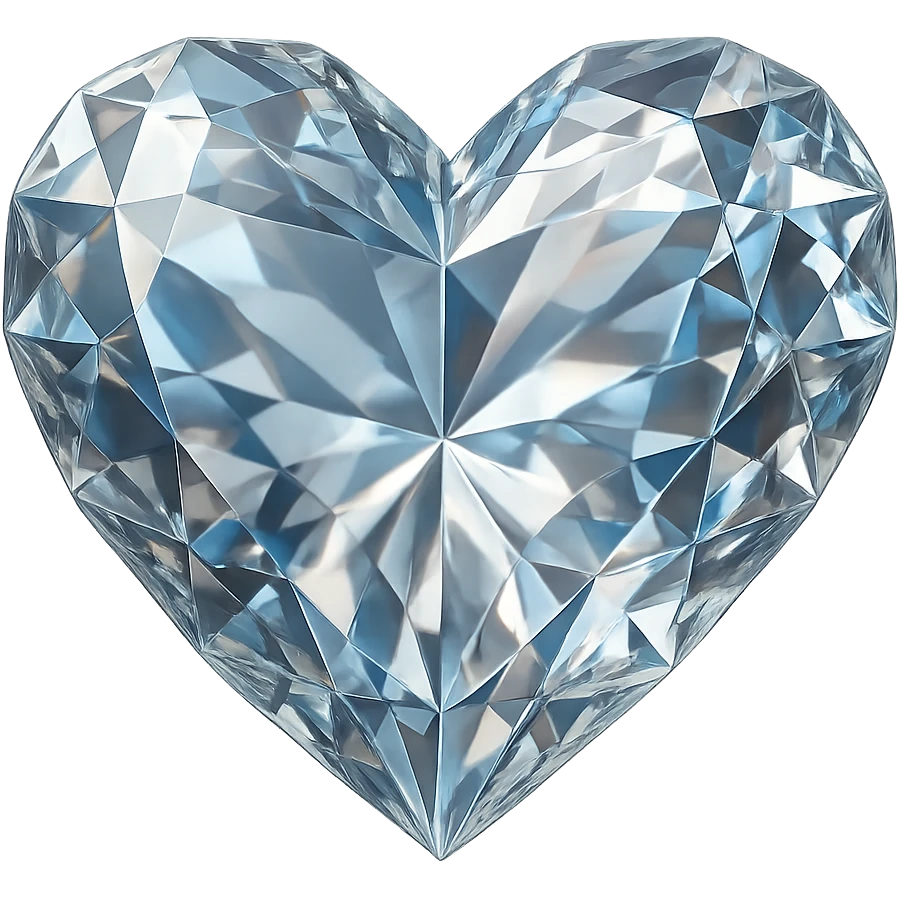 
Crystal heart,  remove background emoji