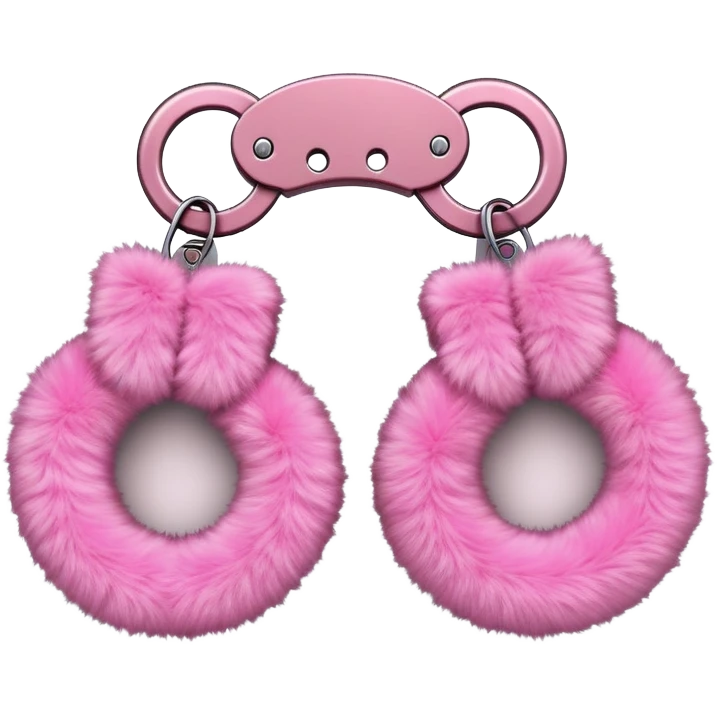 pink fuzzy handcuffs  emoji