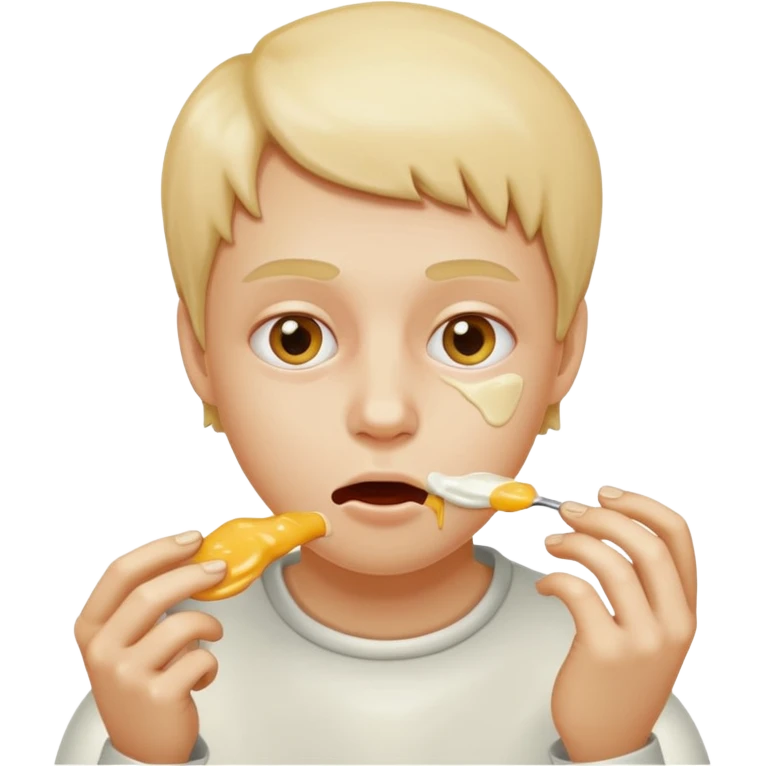 eating glue emoji
