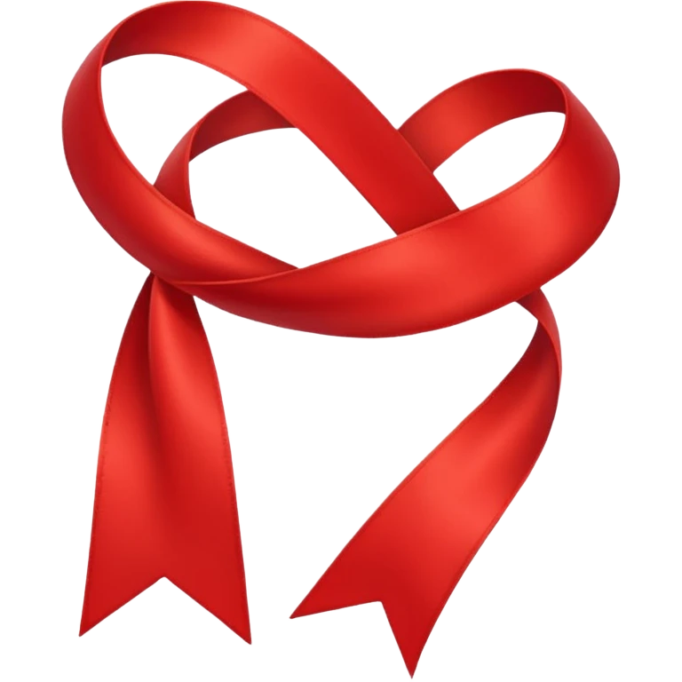 simple red ribbon emoji