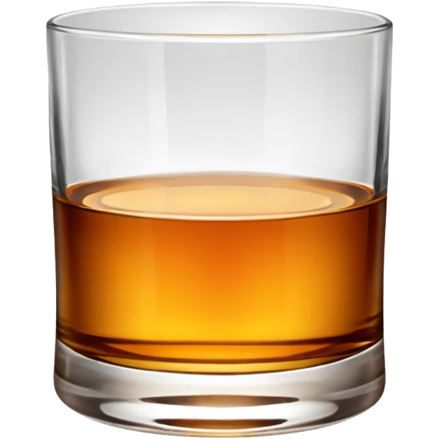 glass with whisky, white background, 16x16px emoji