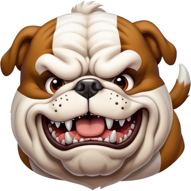 Mad bulldog emoji