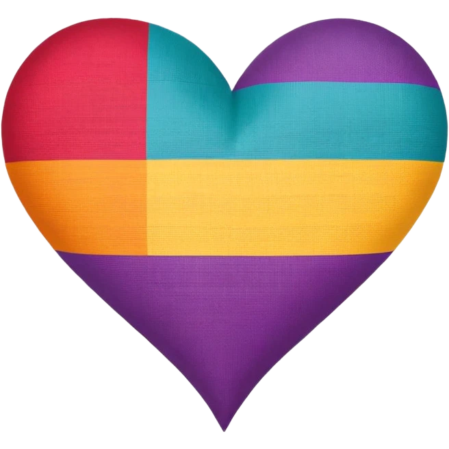 Lesbian pride flag heart emoji