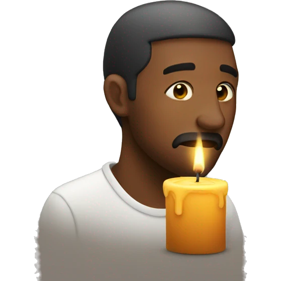 Man smelling a candle emoji