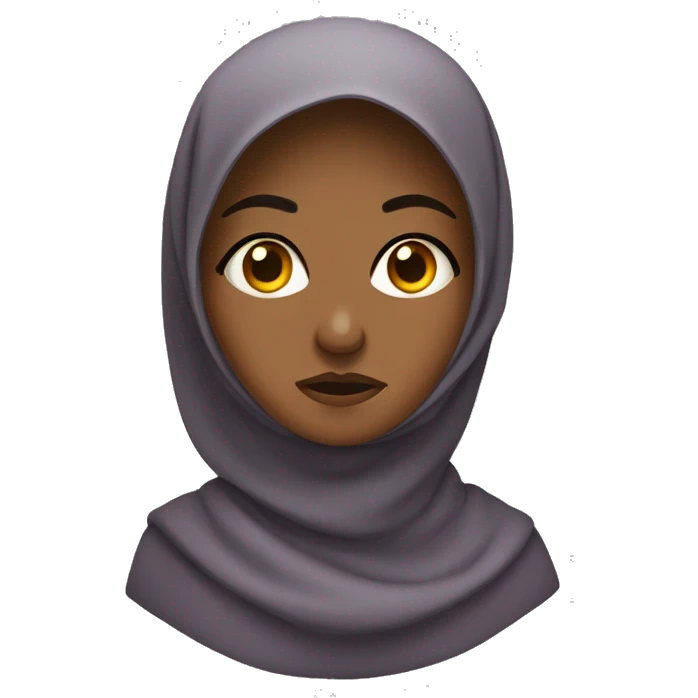 African muslimah annoyed  emoji