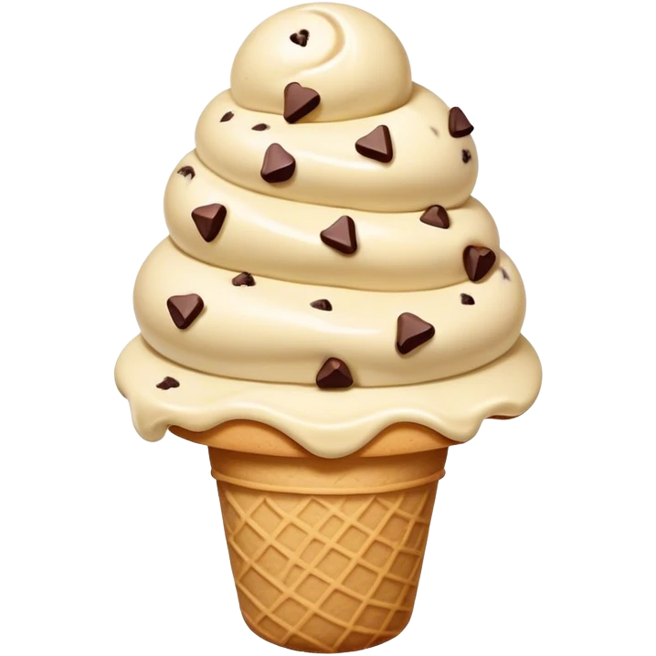 Cookie dough ice cream emoji