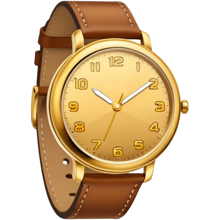 Gold watch emoji