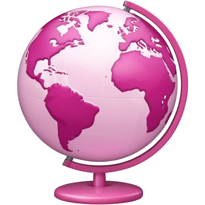 mix light pink dark pink and white girly globe with WWW in big letters under it.
It looks like an internet bar icon. emoji