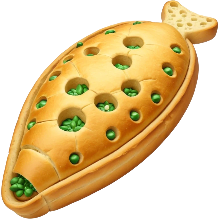 a space ship, except it is garlic bread emoji