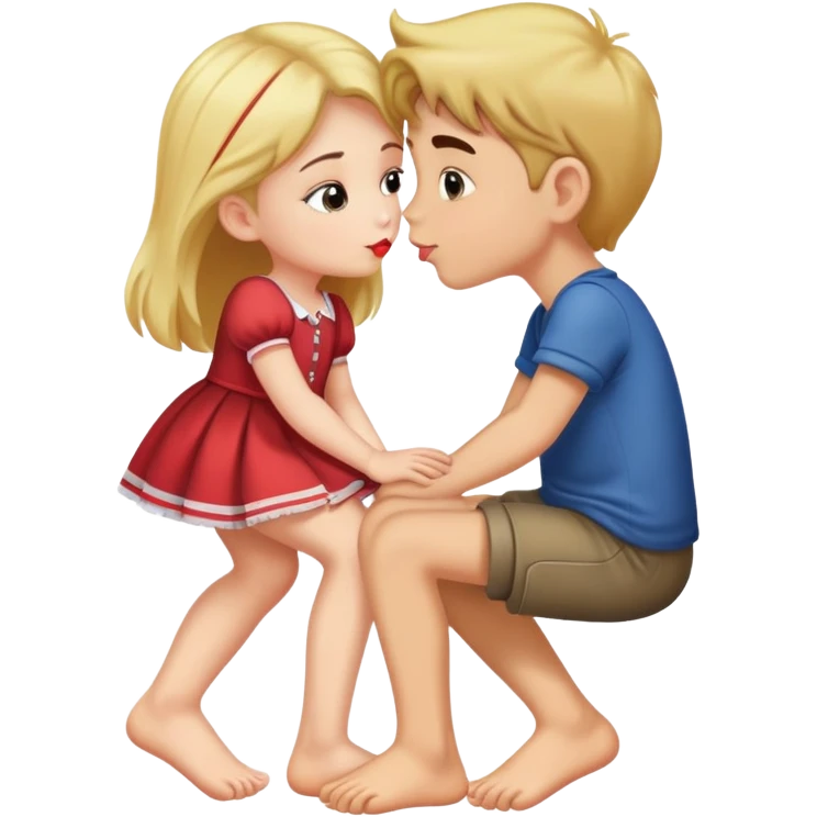boy kissing girls feet emoji