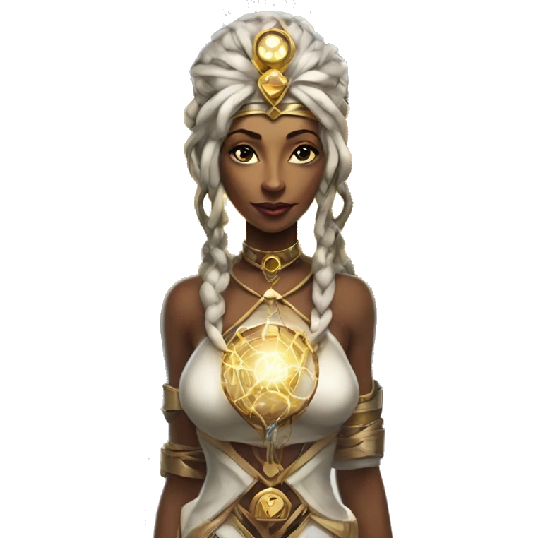 Technomancy Goddess is a mystical being who controls both magic and technology. She can cast spells on technological networks. Her powers blend the ancient art of magic with advanced cybernetics and technology. She can command machines emoji